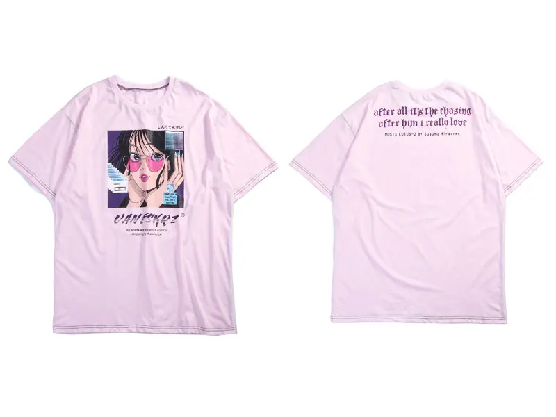 Japanese Girl Print Tshirts 1