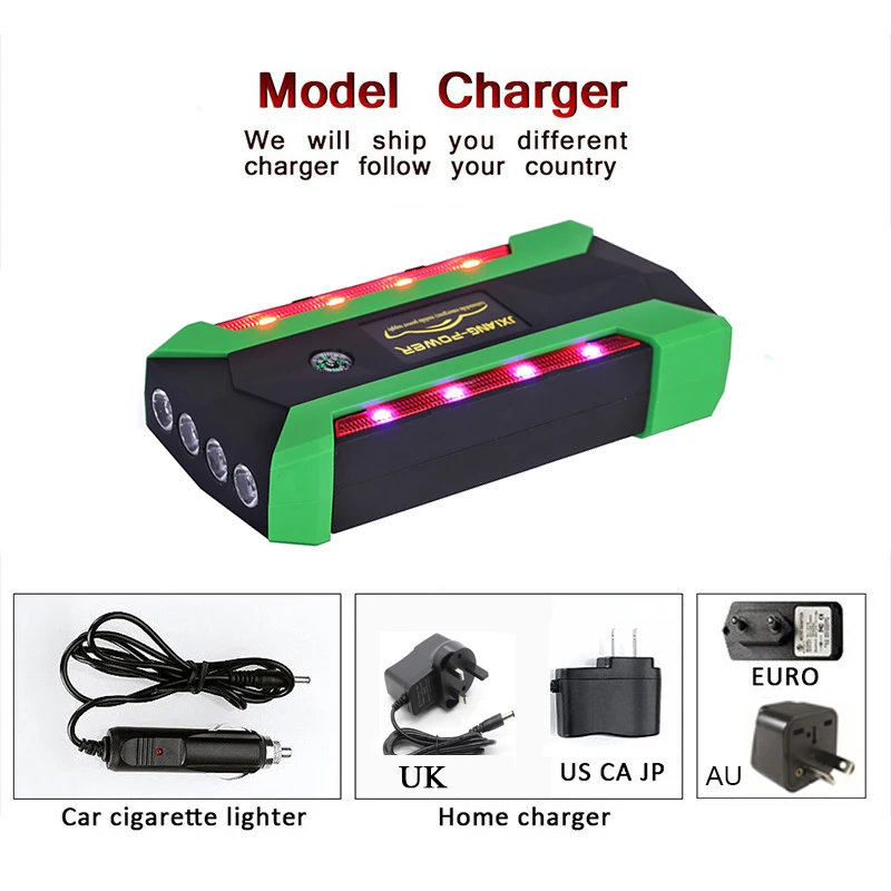 1000A Emergency Starting device 20000mAh Power bank Car Battery Booster 12v Jump Starter Cars Jumpstarter