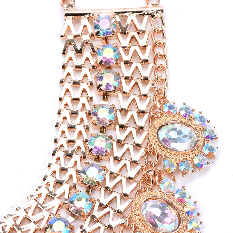 PPG& PGG, цвет, модные ювелирные изделия, великолепный бренд, большое массивное золотое ожерелье с кристаллами на воротнике, макси ожерелья, бижутерия