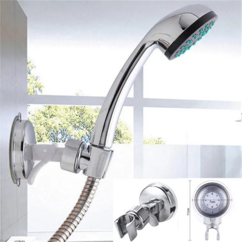 Ajustable de en pared succión soporte de la cabeza de ducha teléfono titular Baño de ventosa para ducha soporte base|Ganchos de baño| - AliExpress