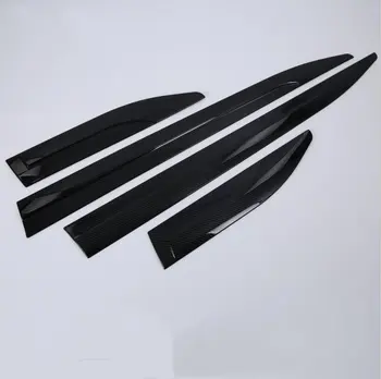 

For Nissan Terra 2018 4PCS Car Carbon Fiber ABS Chrome Exterior Car Side Door Body Trim Molding Accessories Side Cover Trim