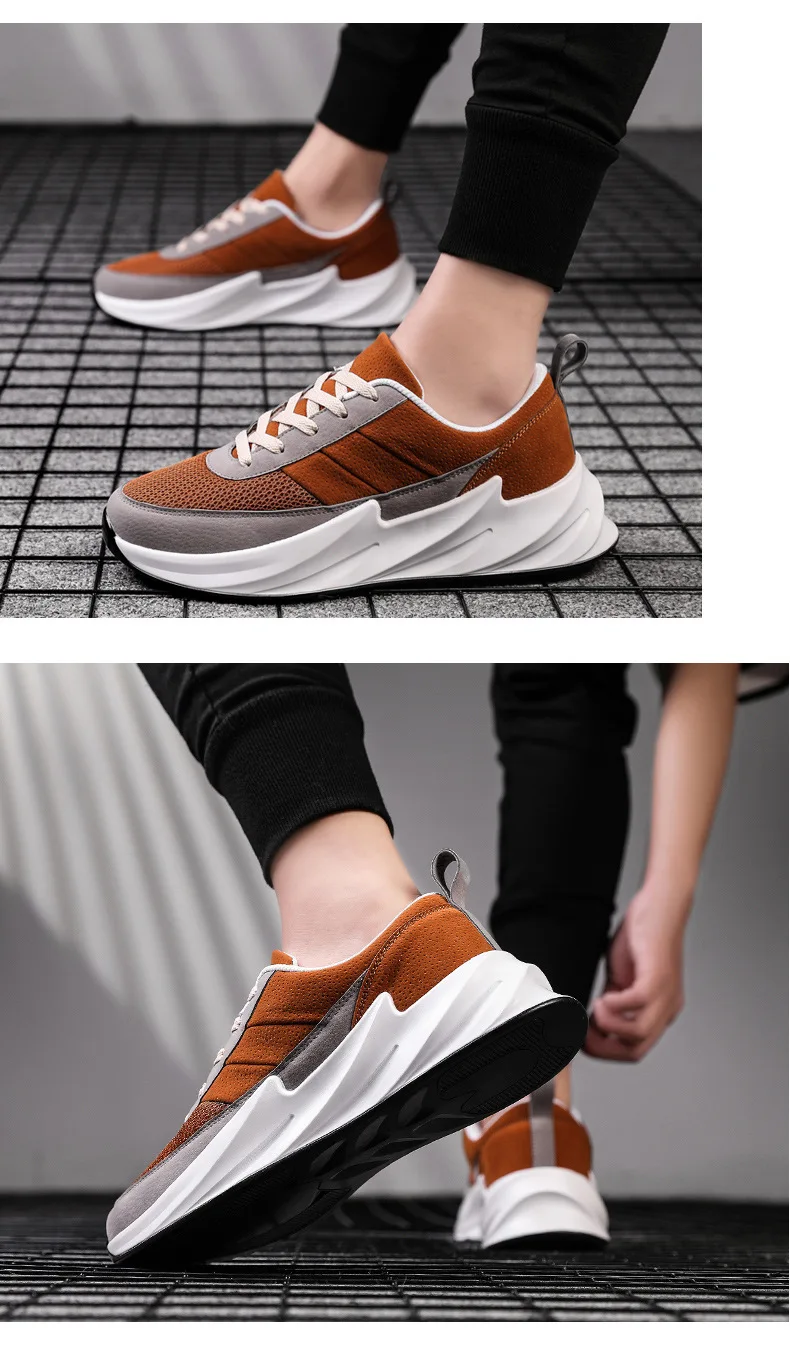 New Shark Off Fashion White Sneakers Men Spring Summer Chunky Sneakers Hip Hop Light Casual Suede Shoes Tenis Sapato Masculino