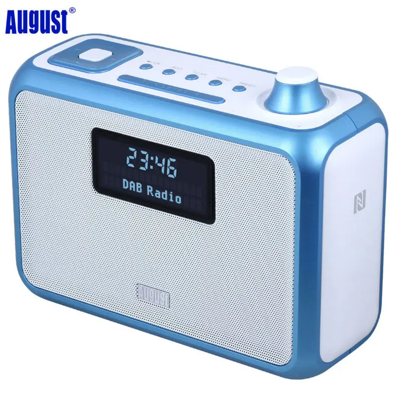 

August MB400 DAB+ / DAB Radio with NFC Wireless Bluetooth Speaker, Alarm Clock, FM Stereo Tuner and MP3 Players Portable Speaker