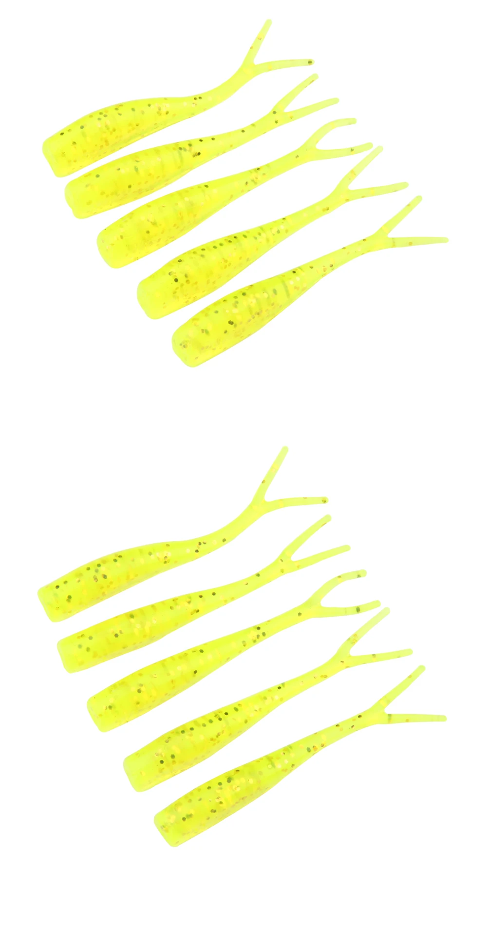 Hot Fishing Takcle 12PCS Lures Soft Bait Grub Worms Fishing Lure Artificial Lures With Split Tail Design Mimics Injured Baitfish  (8)