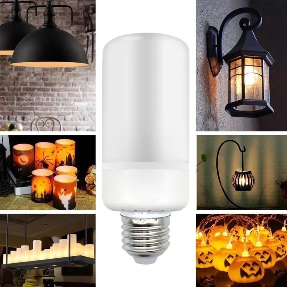 

5PCS LED Flickering Flame Light 3 Modes Flameless Lights Bulbs Simulation Lamps Lighting for Home Party Bars Decoration