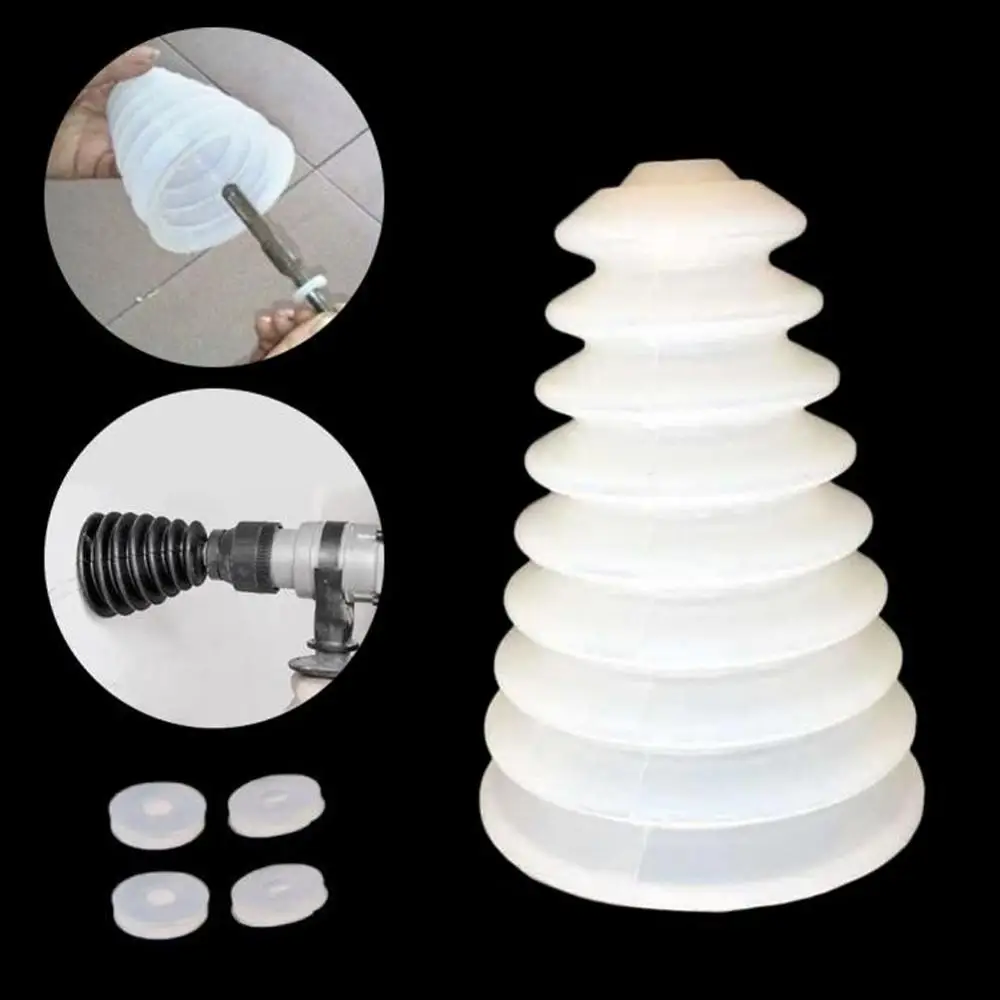 

13cm Drill Dust Collector Rubber Dust Cover Lengthened Rubber Electric Hammer Drill Dust Collector Cover Power Tool Accessories
