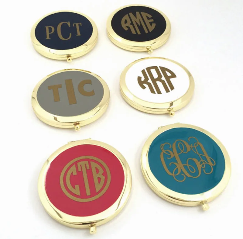 

Design Your Own Mirror Gold Compact Mirror Personalised Custom Mirrors
