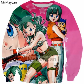 

3D Print Anime Dragon Ball Z Bulma Sweatshirts Men/women Hip Hop Streetwear Crewneck Hoodie Spring Boys Casual Kawaii Clothing
