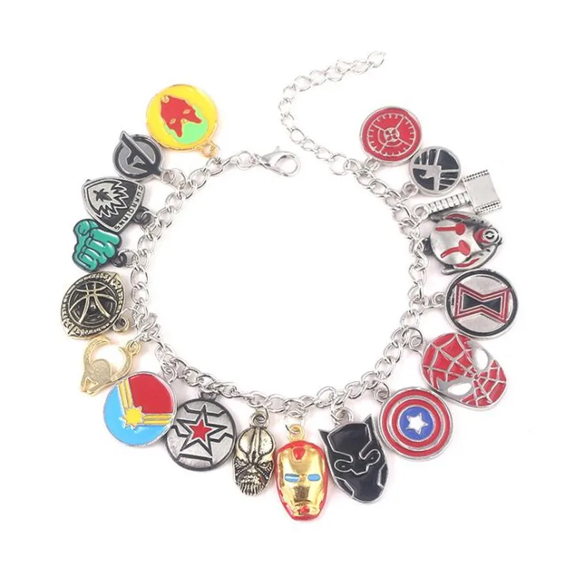 

Hot New Marvel Superhero Movie The Avengers Bracelet Cosplay Accessories Iron Man Thor Badge Fashion Bracelet Gift