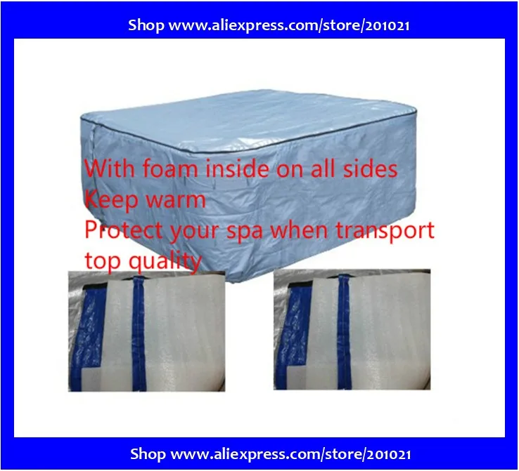 

Best quality hot tub thermal Cover bag with foam inisde fit spa Size not more than 213x213x90cm Esp for Scandinavian Regions