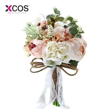 XCOS свадебный букет Camellias растения Цветочный букет подарок кружевная ручка букет на память сад тема свадебные цветы