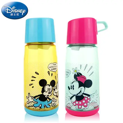 

Disney Simple Minnie Mickey Mouse cup Fall resistance Silicone handle Solid Feeding cup 450 ml