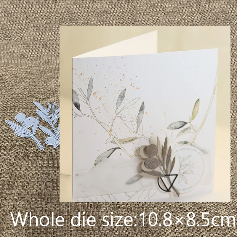 

New Design Craft Metal Cutting Die cut die 2pcs Branch leaves decoration scrapbooking Album Paper Card Craft Embossing Die Cuts