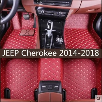 

Car Accessories Styling Custom Foot Mats 3D Luxury Leather Car Floor Mats Fits For Jeep Cherokee 2014 2015 2016 2017 2018 2019