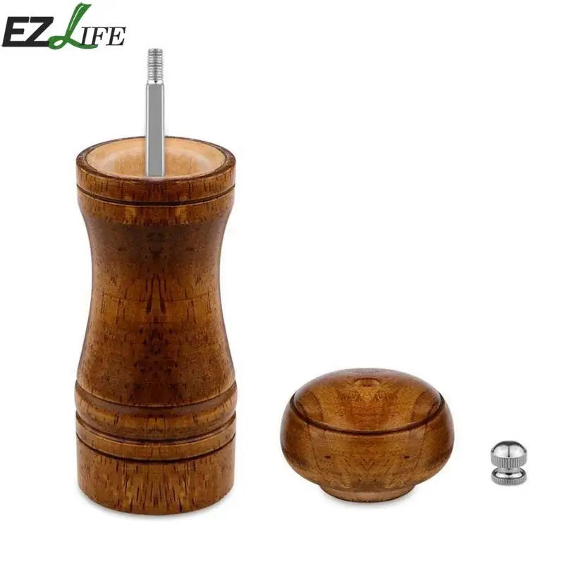 1 шт. соль перец Grinder движением руки древесины дуба мельница для перца с Керамика шлифовальные шнур Кухня Пособия по кулинарии древесины