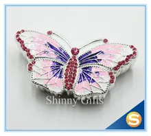Free Shipping New Design Butterfly Trinket Box Butterfly Jewelry Box Enamel Handmade Craft