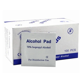 

NEW 100pcs/Box Alcohol Swabs Pads Skin Cleaning Sterilization 70% Isopropy Aid
