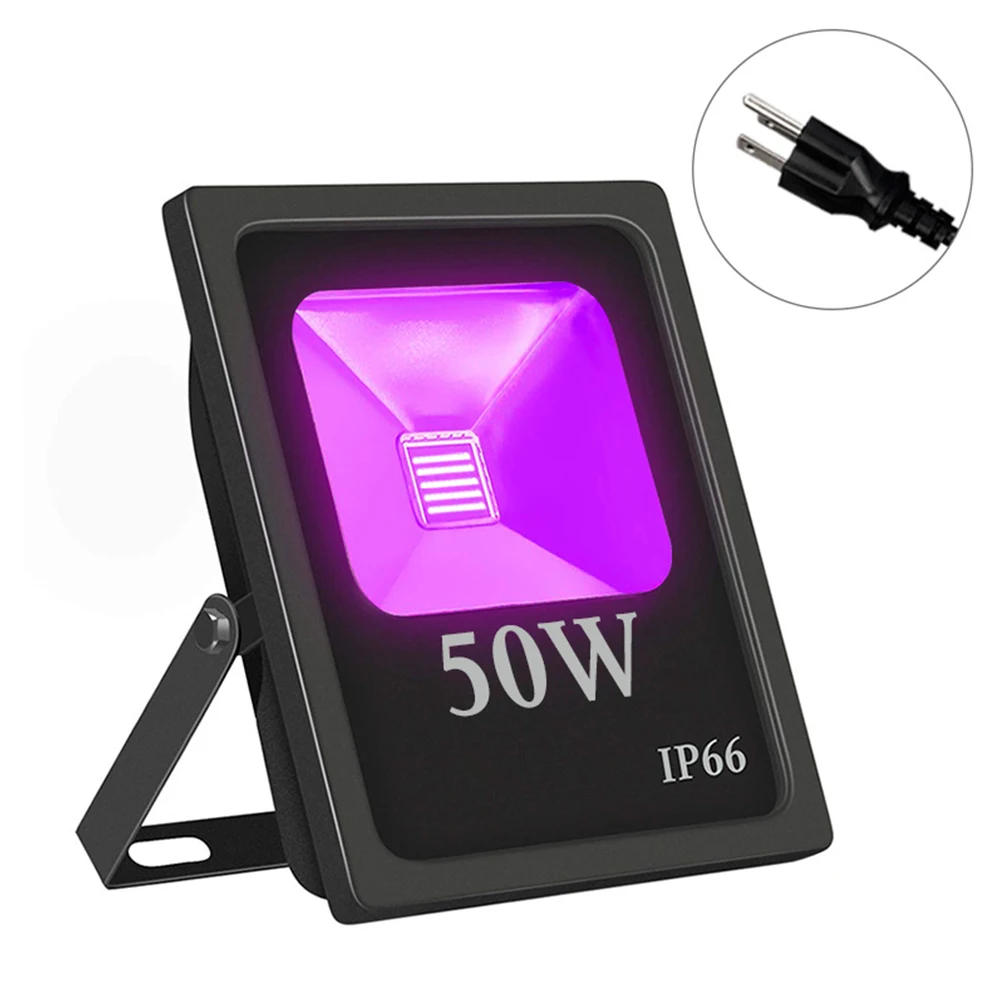 

85V-265V AC Ultraviolet Blacklight Gyms High Power Parties Wide Angle UV LED Bright Waterproof Flood Light Curing Aquarium