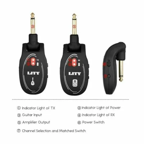 Беспроводная аудиосистема 2 4G UHF передатчик наборы приемников для электрогитары