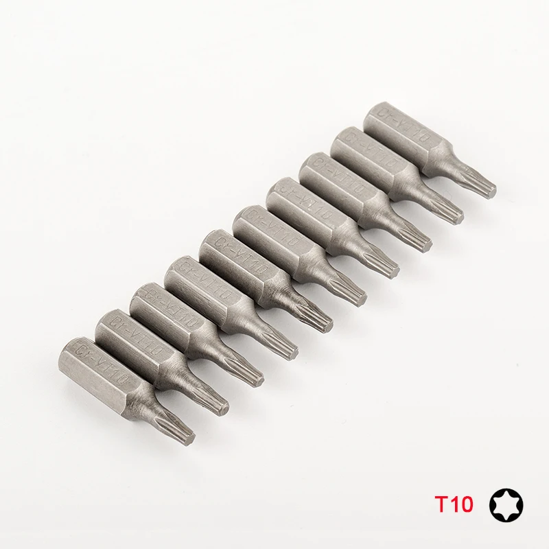 Набор бит отверток Torx 10 или 8 шт. 1/4 шестигранный хвостовик Star T8 T10 T15 T20 T25 T30 T35 T40