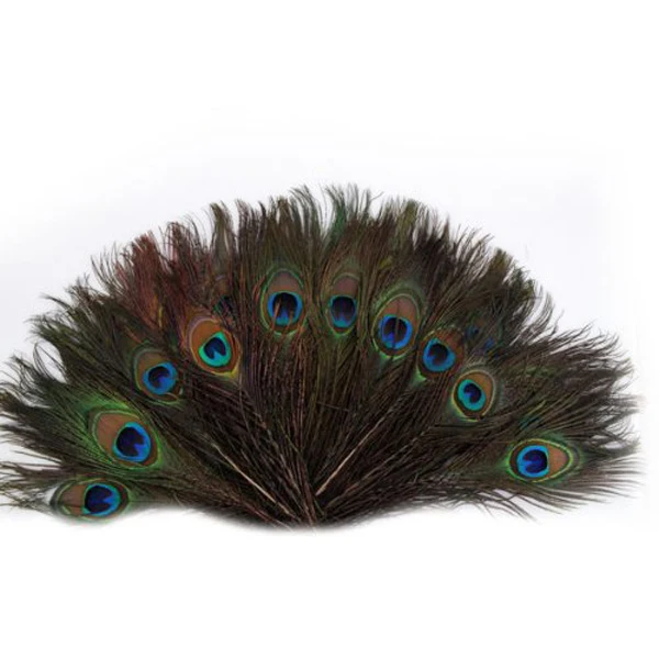 

100pcs 25-30cm Beautiful Natural Peacock Tail Feathers Eyes Feathers Decorations for Craft / Art / Dress / Hats / Bridal Costume