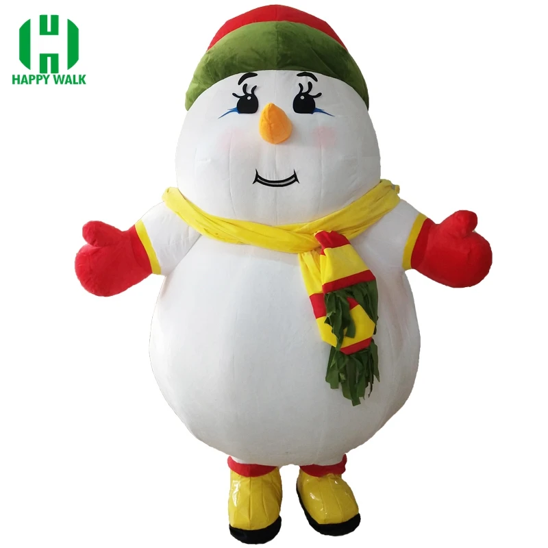 

Inflatable Snowman Costume Inflatable Christmas Snowman For Advertising 2M Tall Customize Suitable For 1.6m To 1.8m Adult