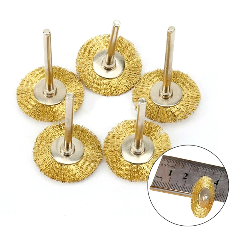 10 Pcs 25MM Brass Wire Wheel Brushes Household Tools Drill Bit Cleaning Brush Electric | Инструменты