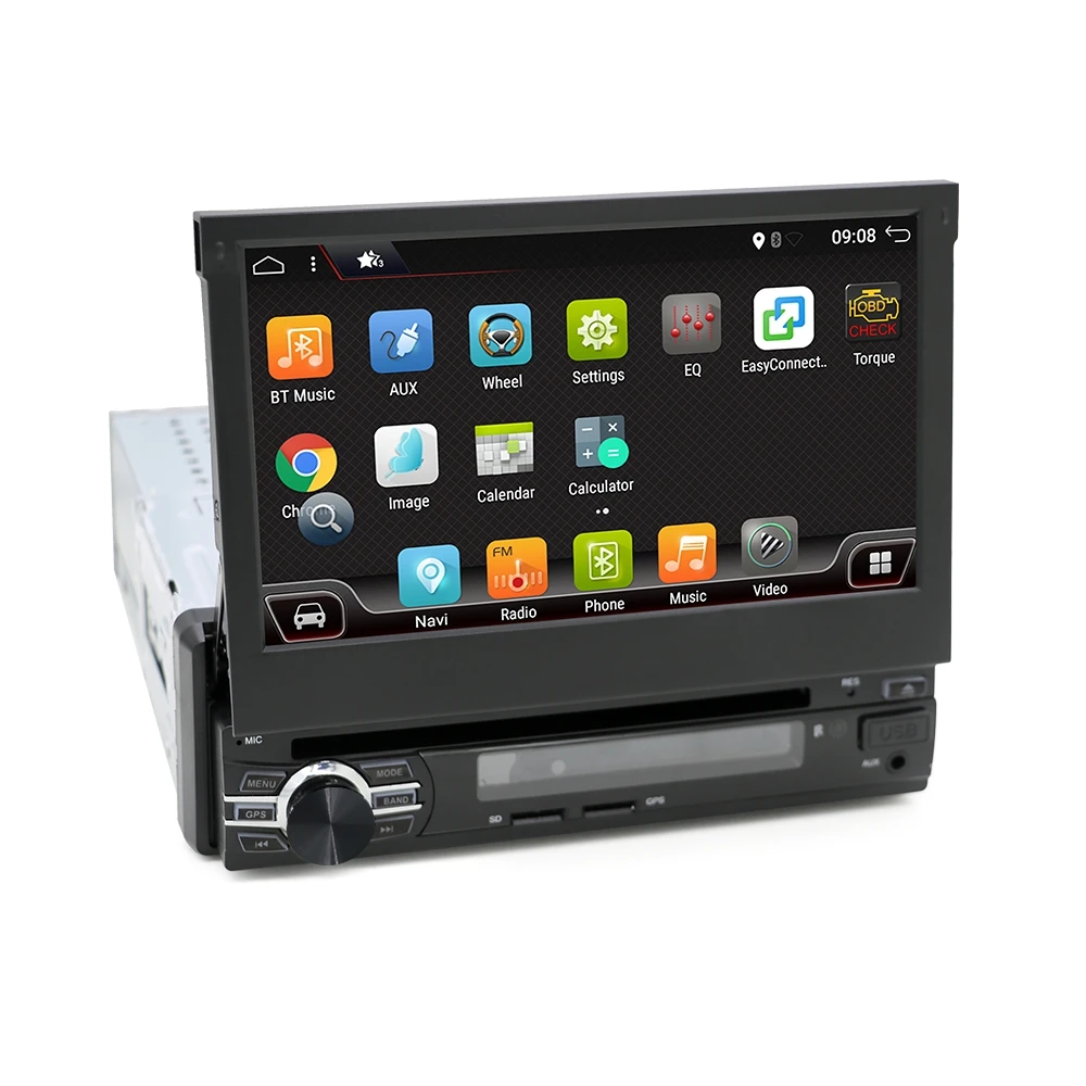 Android 9,0 Универсальный 1 Din автомобильный dvd-плеер HD Автомобильный Радио gps Навигация стерео с Bluetooth+ Wifi+ USB+ FM+ камера заднего вида