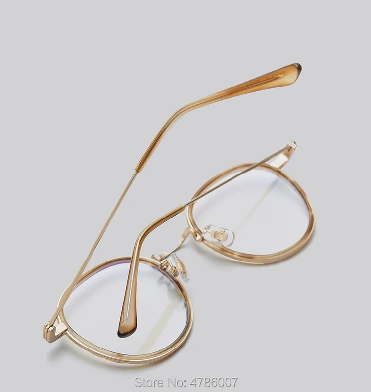 Титановые оптические очки, оправа, мужские винтажные круглые очки по рецепту, женские ретро очки из ацетата для близорукости