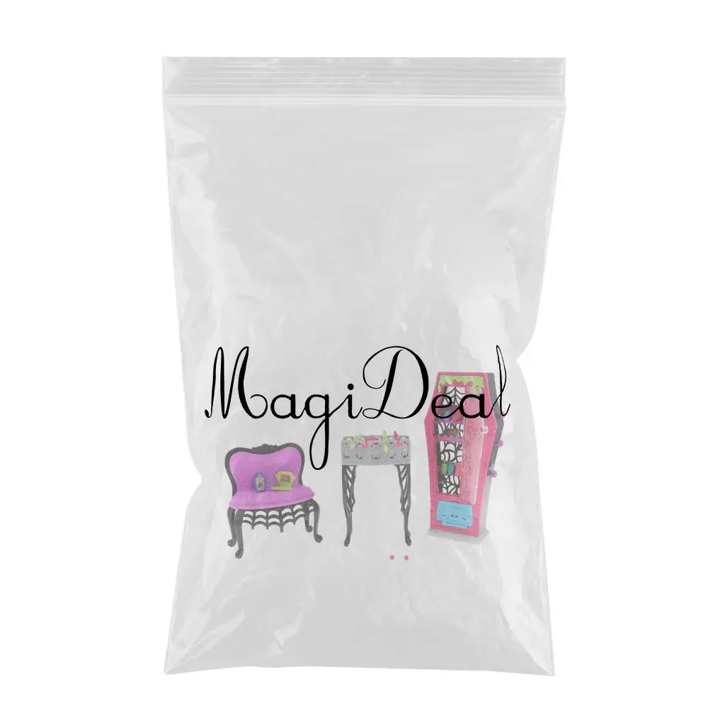 Funny Game Room Lounge Billiard Rack Playset for Monster High Doll Accessories Pink