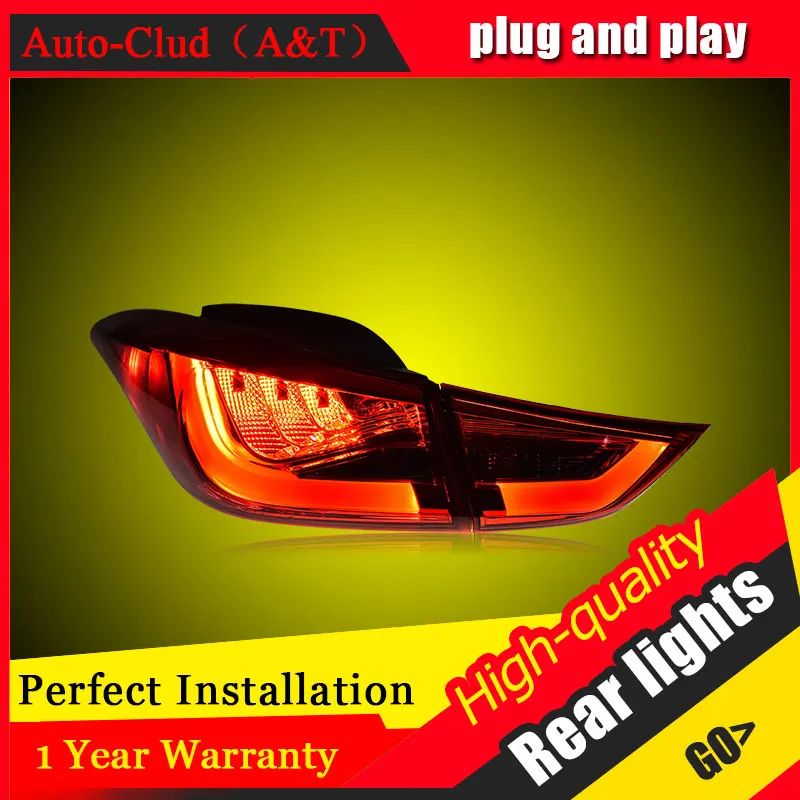 

Car Styling for Hyundai Elantra Taillights 2012-2016 for Elantra LED Tail Lamp Rear Lamp DRL+Brake+Park+Signal led lights