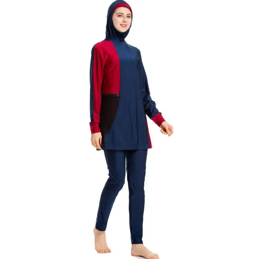 2019 Femmes burqini Maillots De Bain Musulman Full Cover maillot de bain modestie Beachwear islamique 