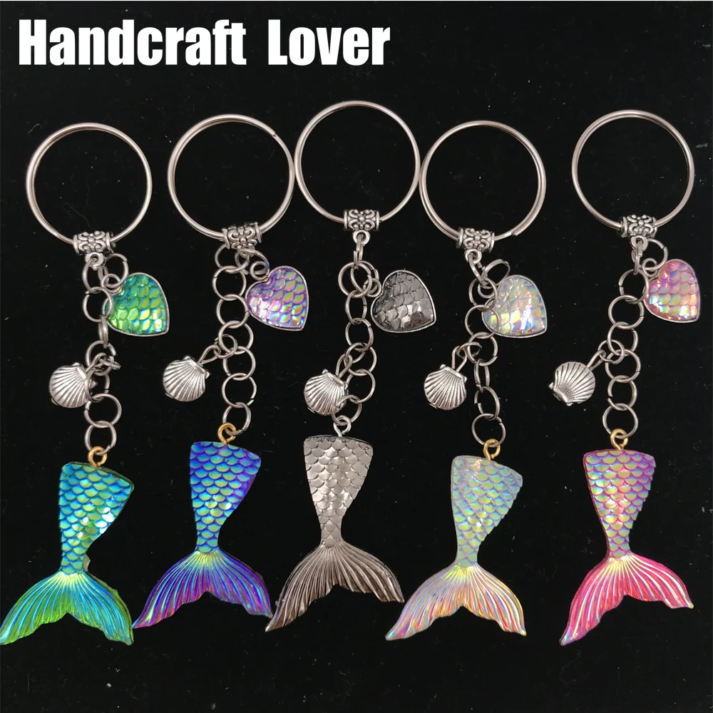 

Mermaid Tail Kids Key chain Sequins Key ring Decorative Pendants for Women Bags Car Key Phone Accessories Wedding Party Mom Gift
