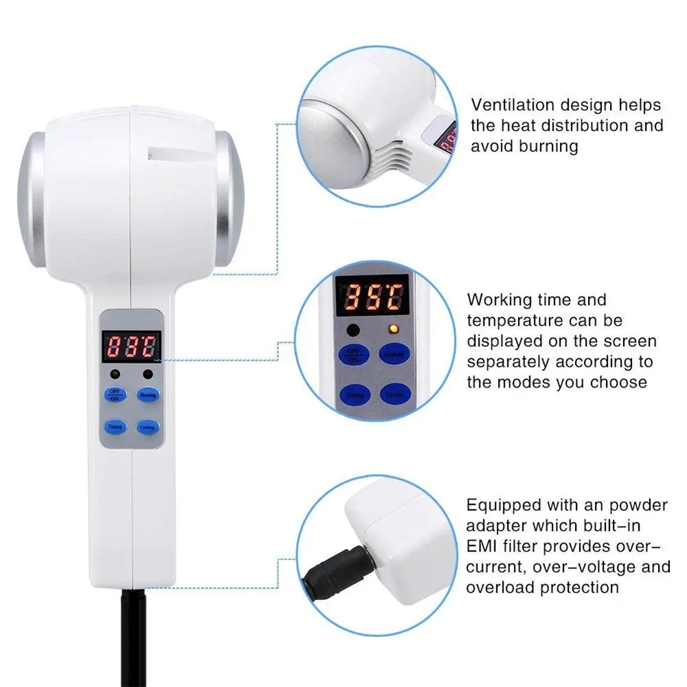 Face Care Device Hot Cold Hammer Cryotherapy Blue Photon Acne Treatment Skin Beauty Massager Liftin