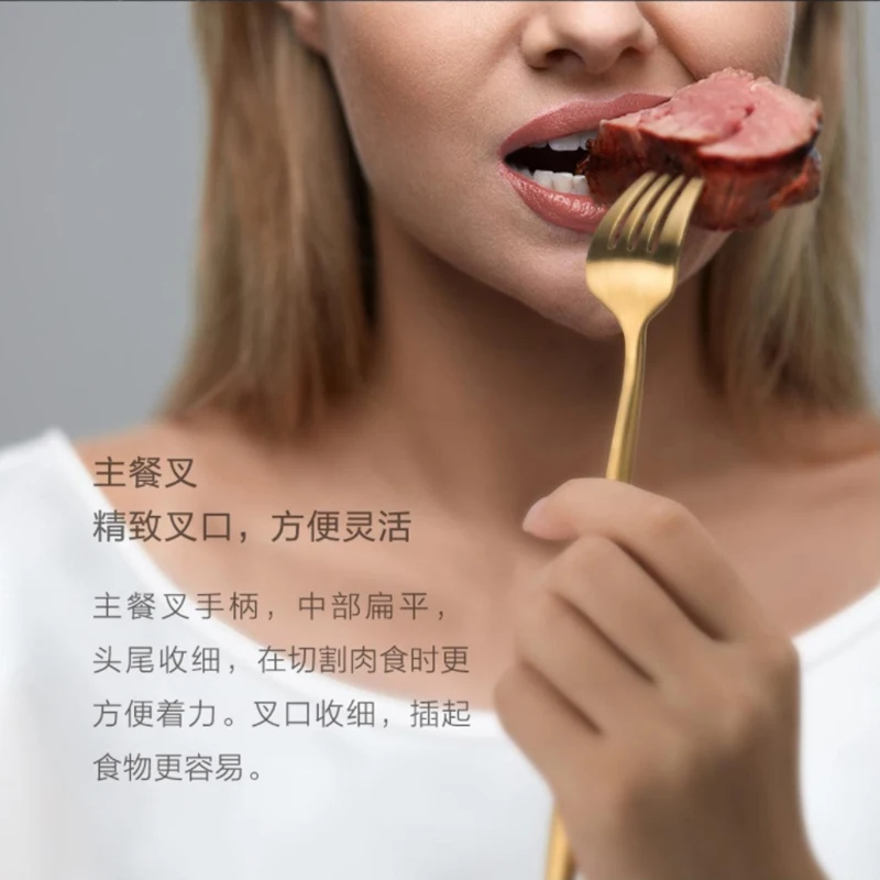 Xiaomi набор столовых приборов, ложка, вилка, нож, чайная ложка из высококачественной нержавеющей стали, цельное формование