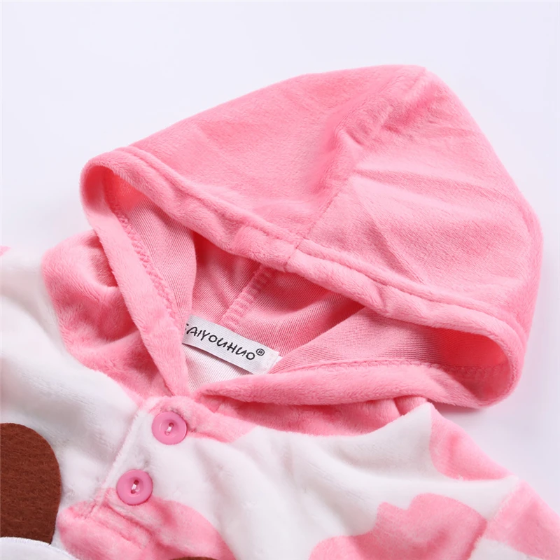 Зимний комплект одежды для новорожденных девочек 1, 2, 3 лет, пуловер с капюшоном из коровьей кожи, рождественские наряды для малышей, боди в виде кошки
