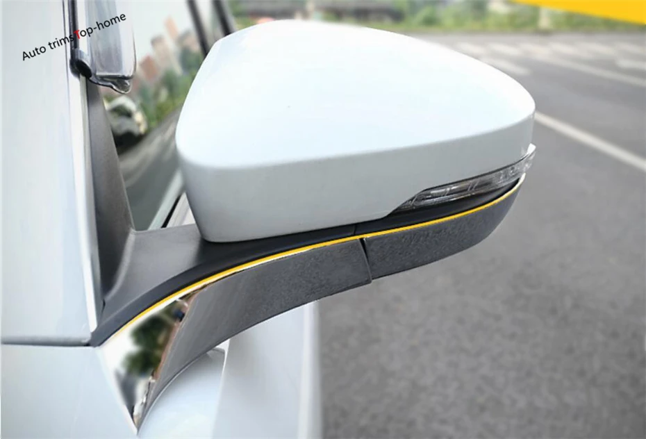 

Yimaautotrims Exterior For Volkswagen T-Roc T Roc 2018 2019 ABS Outside Door Rearview Mirror Strip Decoration Cover Trim 4 Piece