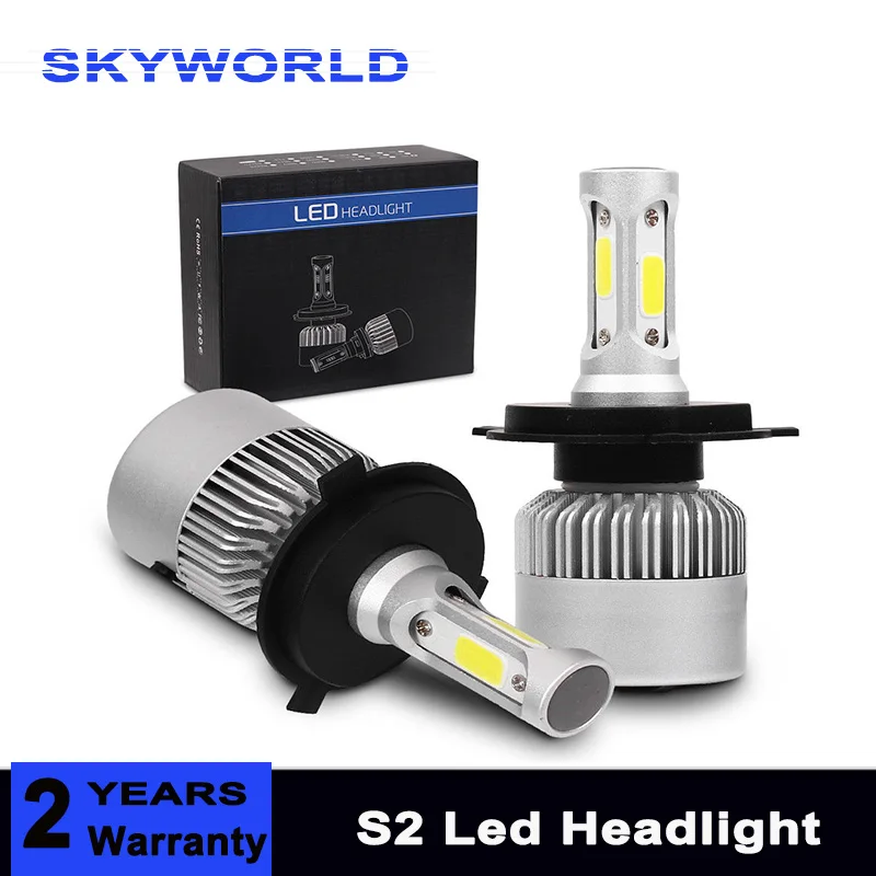 

Car S2 Headlight Bulb 12V 36W 8000LM 6500K IP67 H1 H3 H7 H11 H13 9005 9006 9004 9007 Hb3 Hb4 LED Headlamp Kit