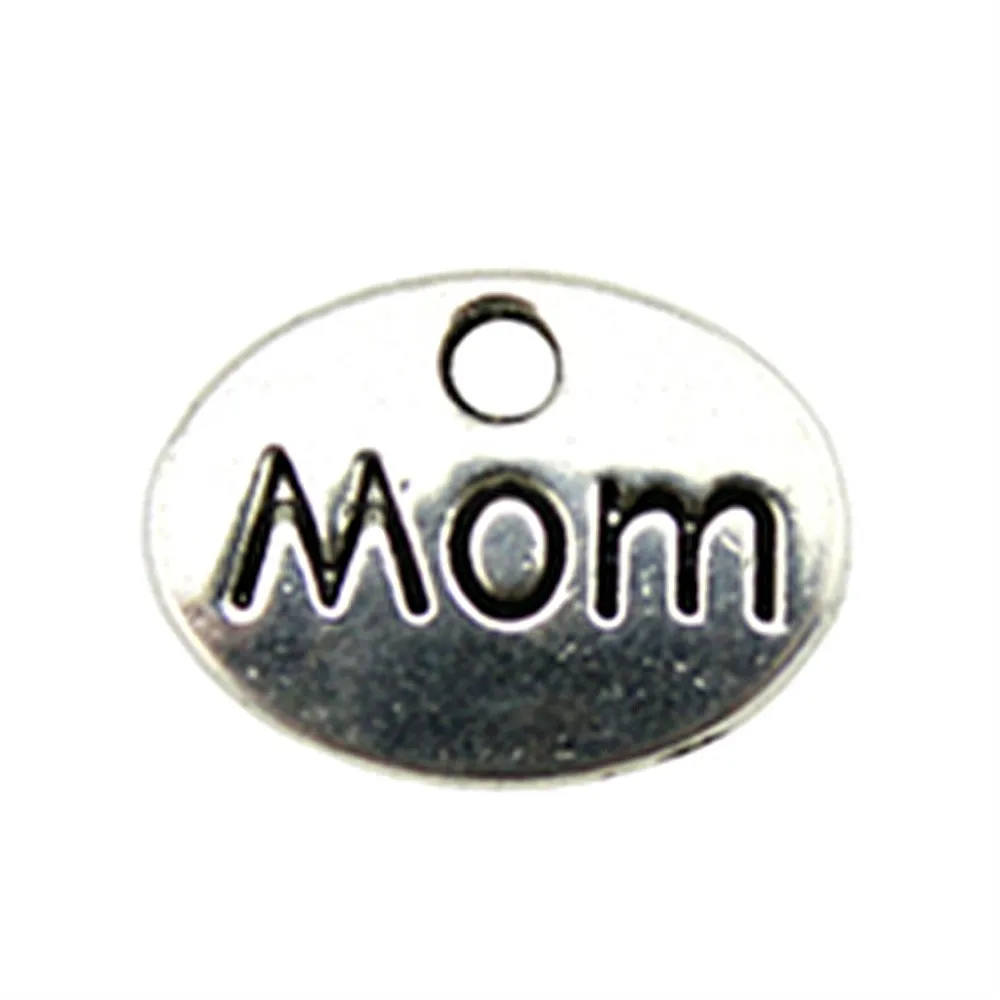 10pcs Double Sided Mom Charms Mom Charms For Jewelry Making Mom Charms Antique Silver Color