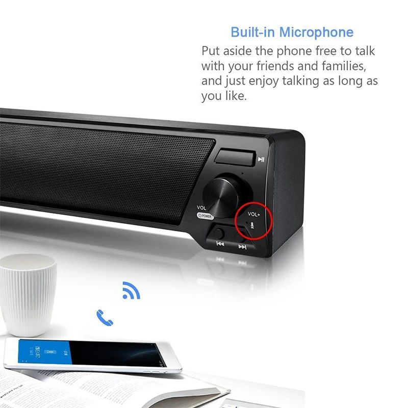 AMTERBEST ТВ Саундбар беспроводной Bluetooth динамик домашний кинотеатр звуковой