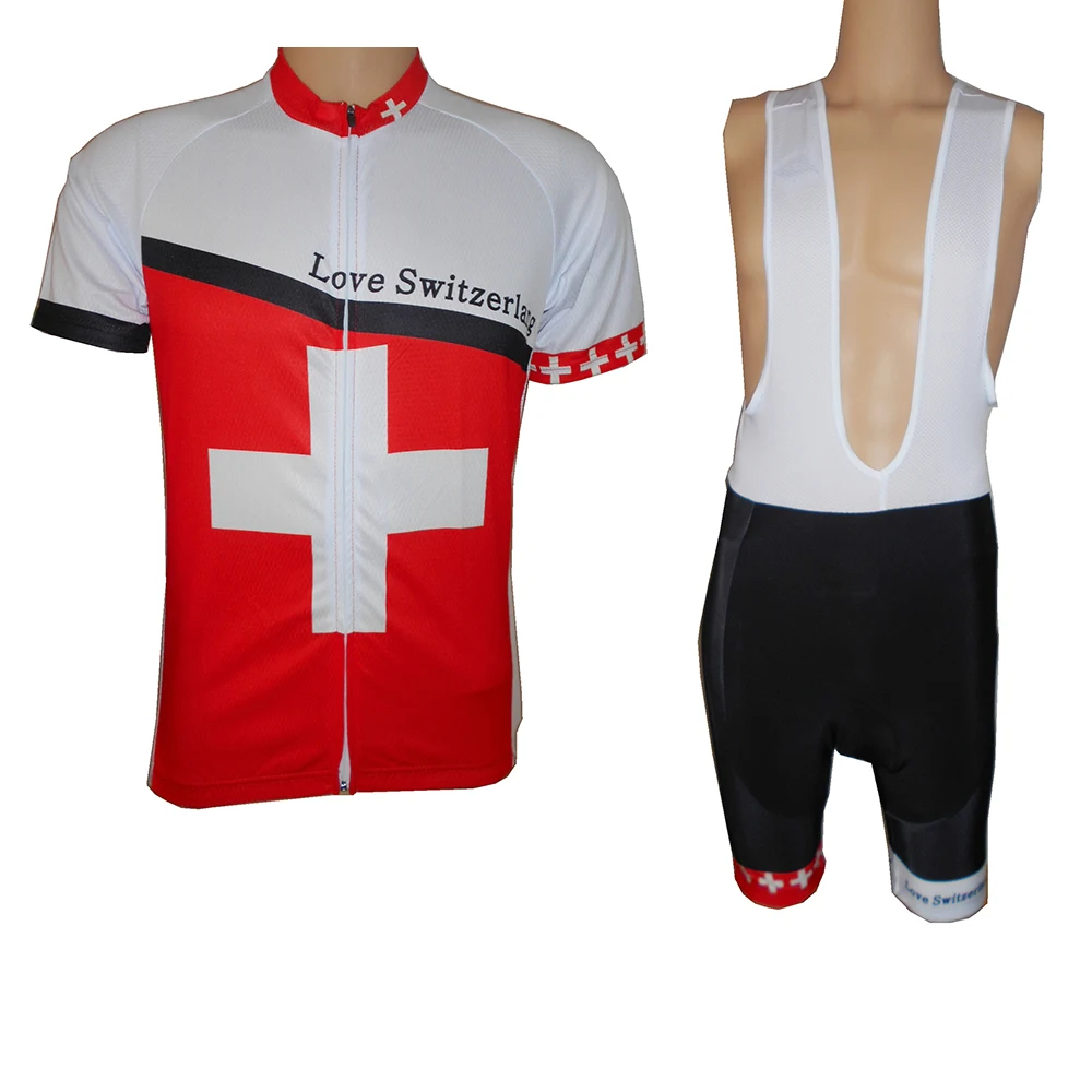 New Design Switzerland National Cycling Jersey Maillot Short Sleeve