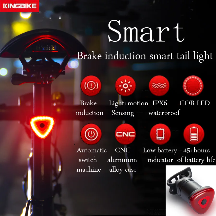 Sale 2019 Smart Brake Sensor Cycling Taillight USB Chargeable Bike LED Tail Light MTB Road Cycle Rear Waterproof Bycicle Back Lights 0