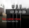 Baseus-Clip de Cable magnético, enrollador de Cable USB, abrazadera organizadora de escritorio, estación de trabajo, soporte de Cable Protector de gestión ► Foto 2/6