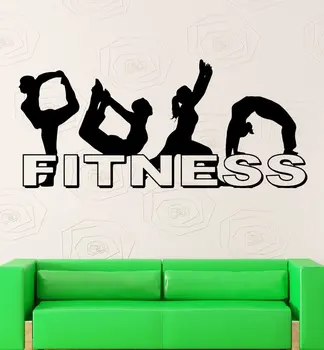 

Fitness Vinyl Wall Decal Girl Yoga Post Gym Mural Art Wall Sticker Sport Yoga Room Fitness Wall Sticker Bedroom Home Decoration