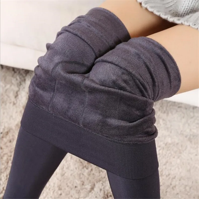 

2019 New Fashion Women's Autumn And Winter Thick Velvet And Good Quality Warm Leggins Women High Elasticity Pants