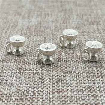 

925 Sterling Silver Wine Glass Cup Charms for Necklace Bracelet