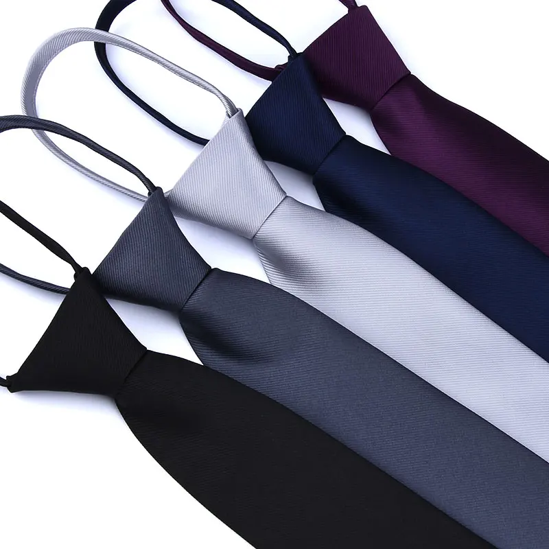 New 7cm Zipper Men Ties Business Fashion Style Slim Men Neck Tie