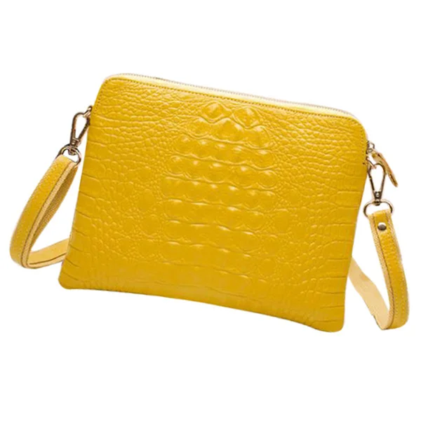 Женская сумка-мессенджер из натуральной кожи, сумки известных брендов, дизайнерская Высококачественная модная сумка(лимонно-желтый