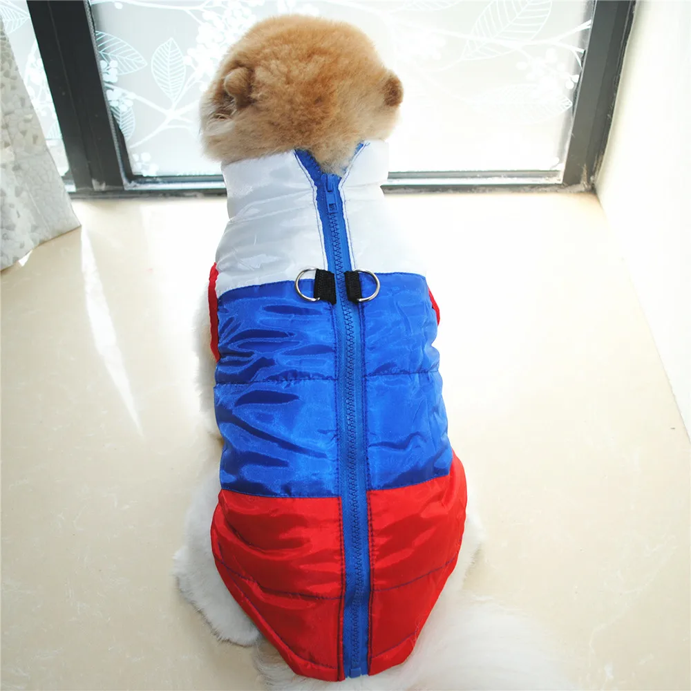 Одежда для собак зимние водонепроницаемые пальто для собак многоцветный дизайн Лоскутная Одежда для домашних животных для маленьких питомец средних размеров собак