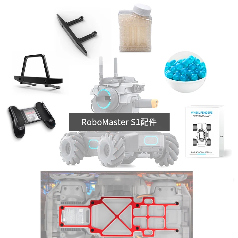 RoboMaster S1, Интеллектуальный образовательный робот, запасные части, корпус, армированный брызговик, передняя и искусственная кожа